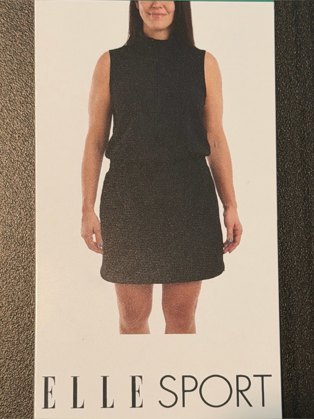 Elle Black Sleeveless Mock-Neck Active Dress In Black  (S, M, L)